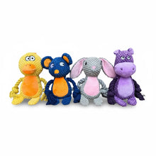 Cuddle Buddies- Plush Dog Toy with Rope Arms & Squeaker