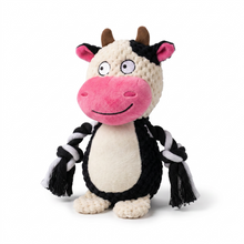 Cuddle Buddies- Plush Dog Toy with Rope Arms & Squeaker